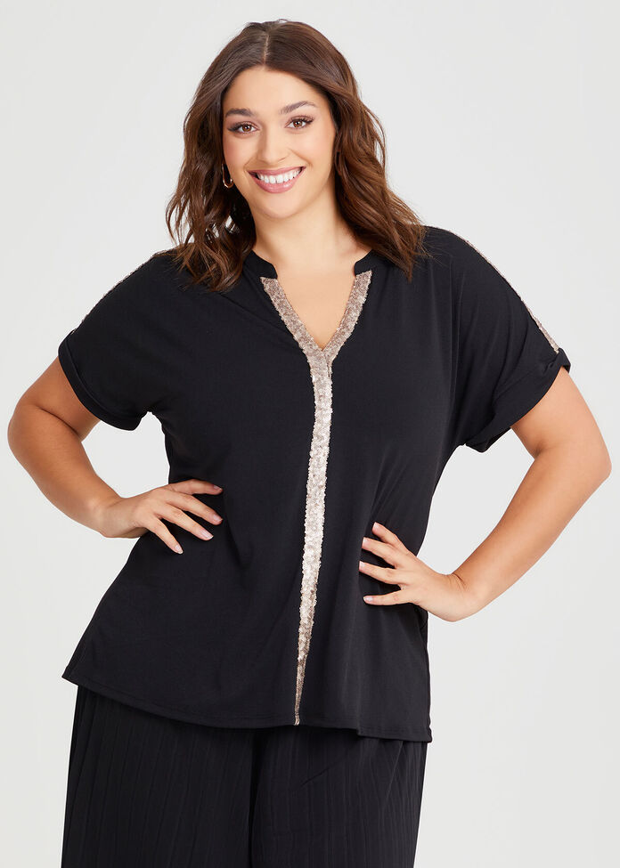 Bella Sequin Party Top, , hi-res