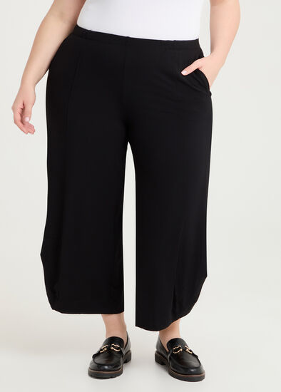 Plus Size Petite Drape Lantern Natural Pant