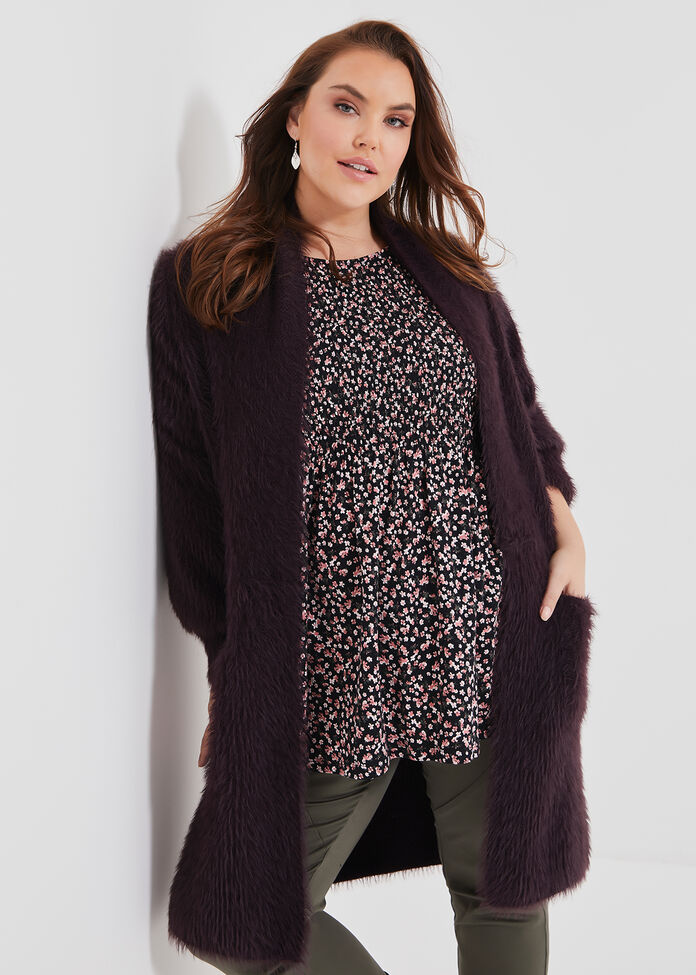 Organic Ditsy 3/4 Sleeve Tunic, , hi-res