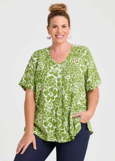 Plus Size Piia Swing Natural Top