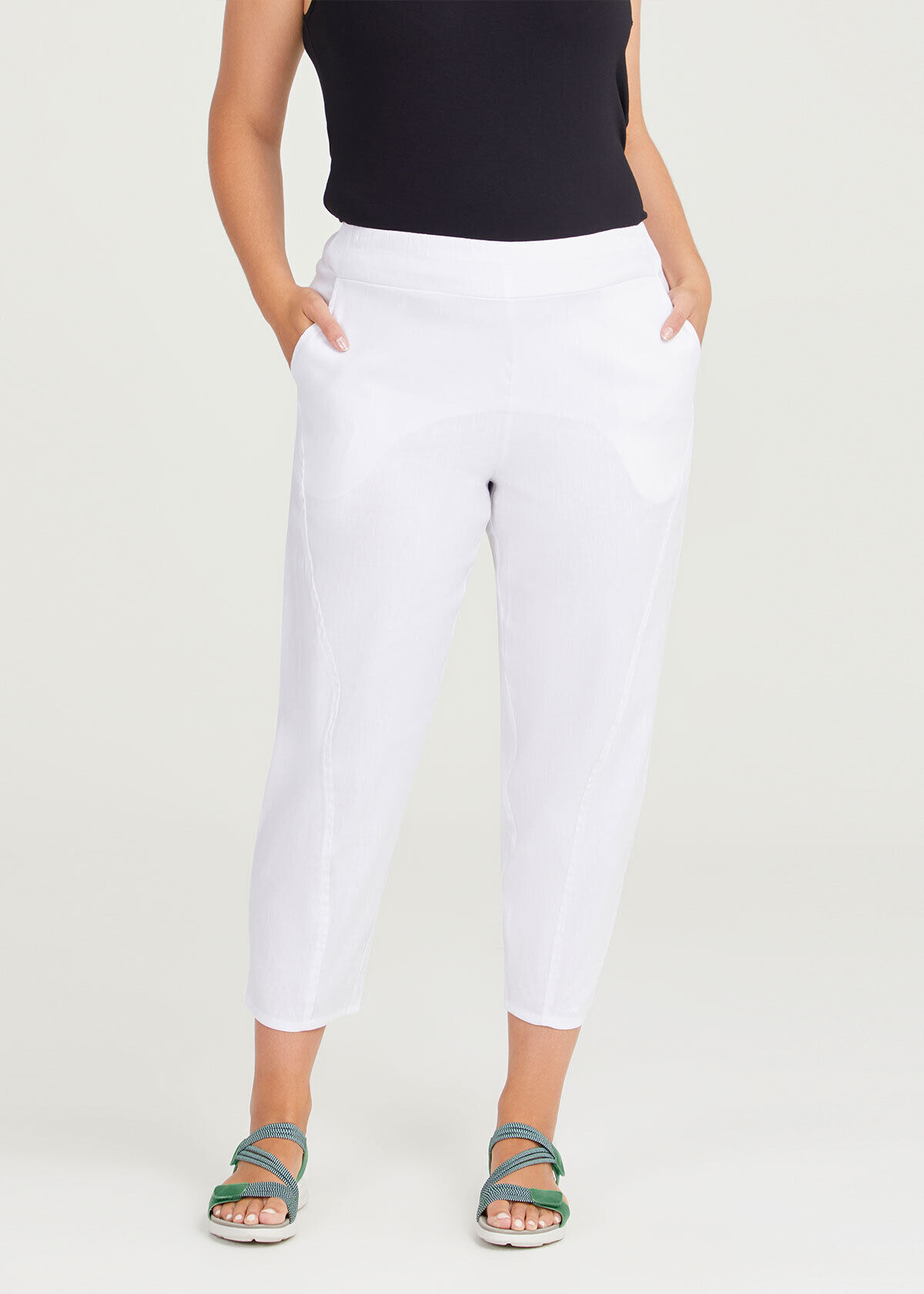Plus size white discount stretch pants