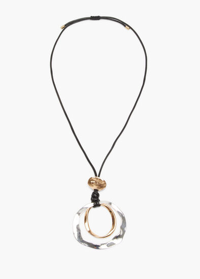 Mixed Metal Shiny Long Necklace
