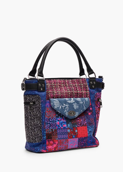 Plus Size Patchwork Shoulder Bag