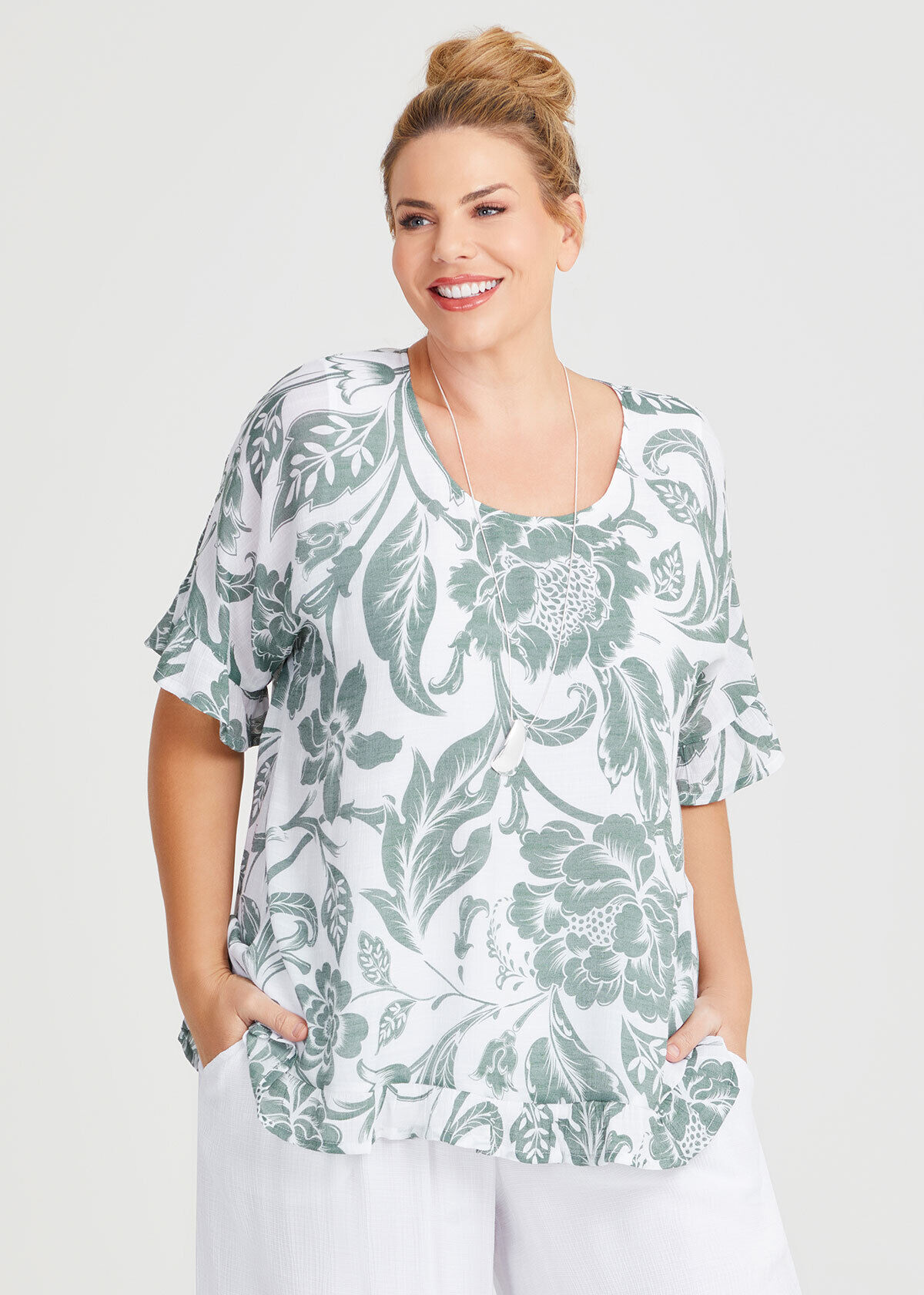Plus Size Women s Floral Tops Curve Floral Print Tops Taking Shape AU