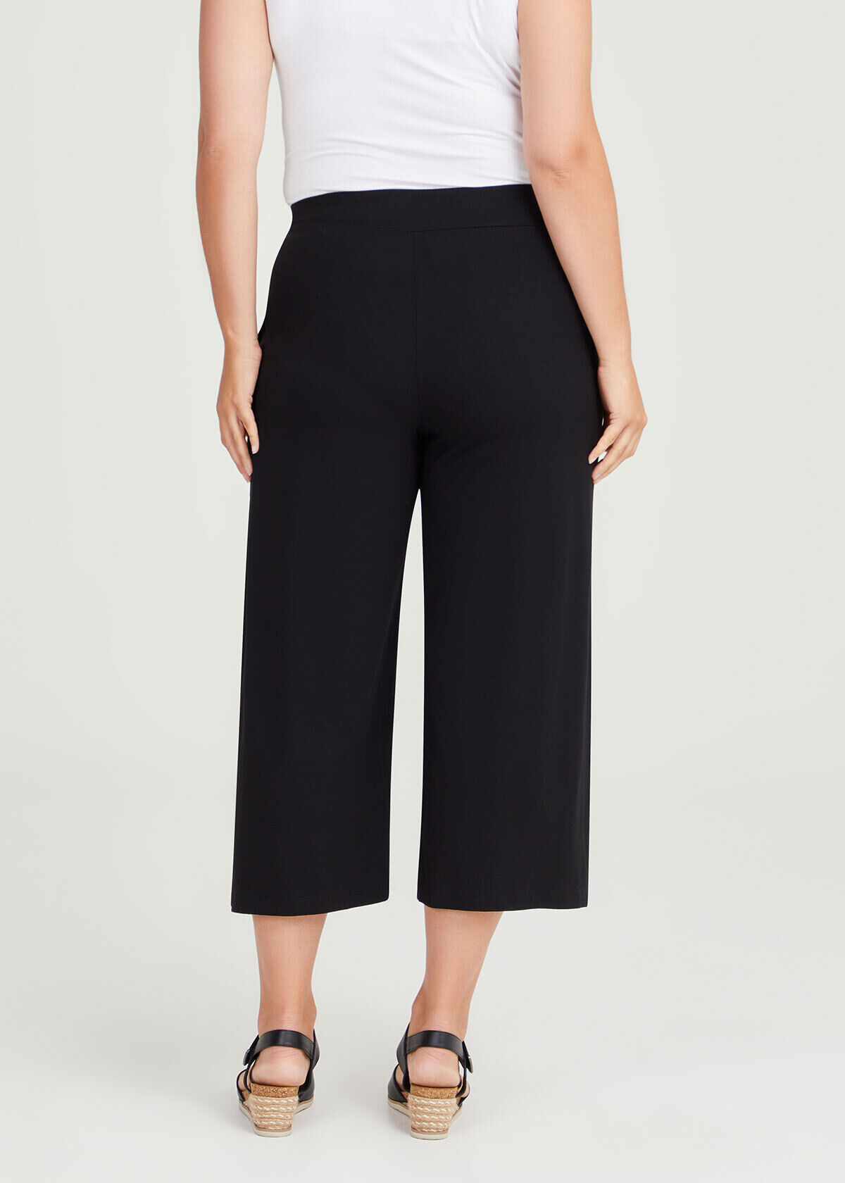 Halogen wide top leg crop pants