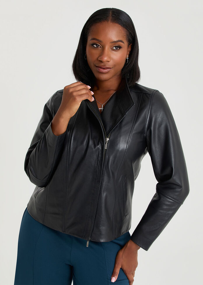 Leather Liza Jacket, , hi-res