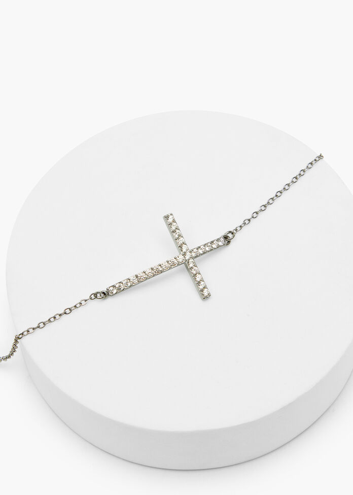 Diamante Cross Bracelet, , hi-res