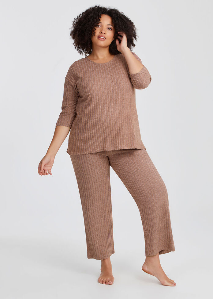 Cosy Rib Lounge Pant, MOCHA, hi-res