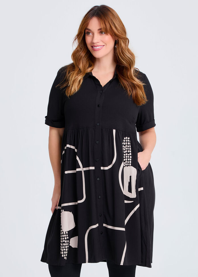 Natural Aria Tunic, BLACK, hi-res