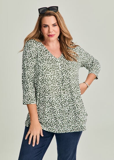 Plus Size Piia Pleat Front Luna Top