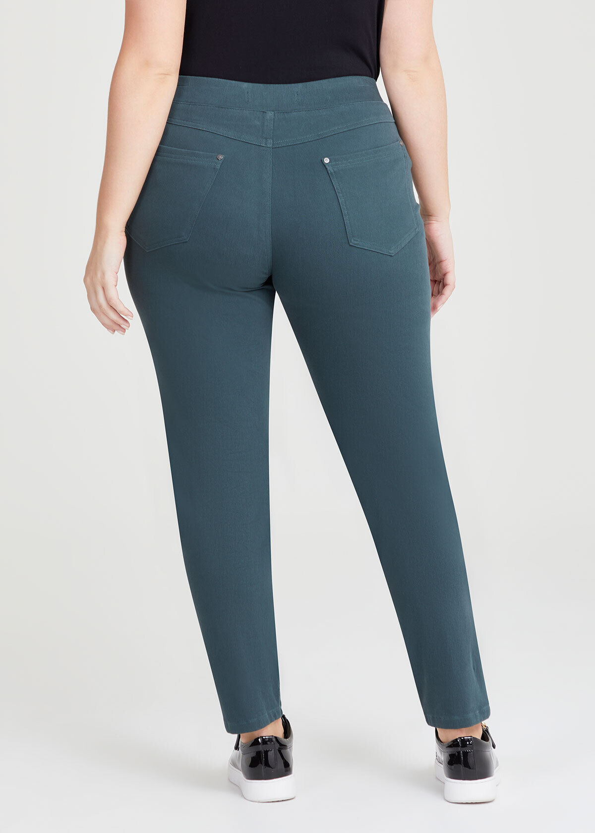 Shop Plus Size The Best Friend Denim Jegging in Green Taking Shape AU