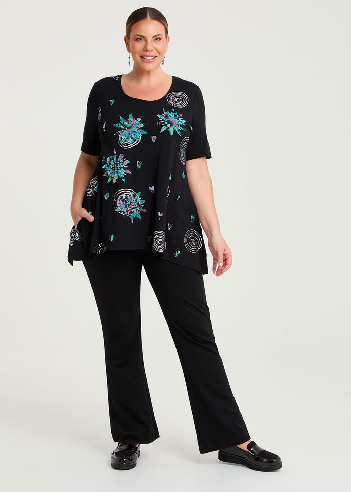 Swirl Natural Foil & Applique Top, , hi-res