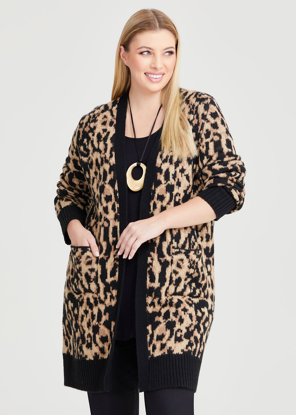 Animal print cardigan australia clearance