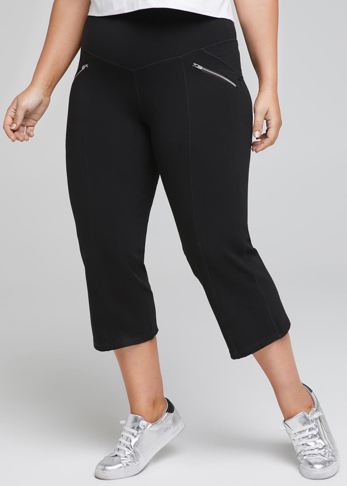 Plus size cropped yoga pants discount