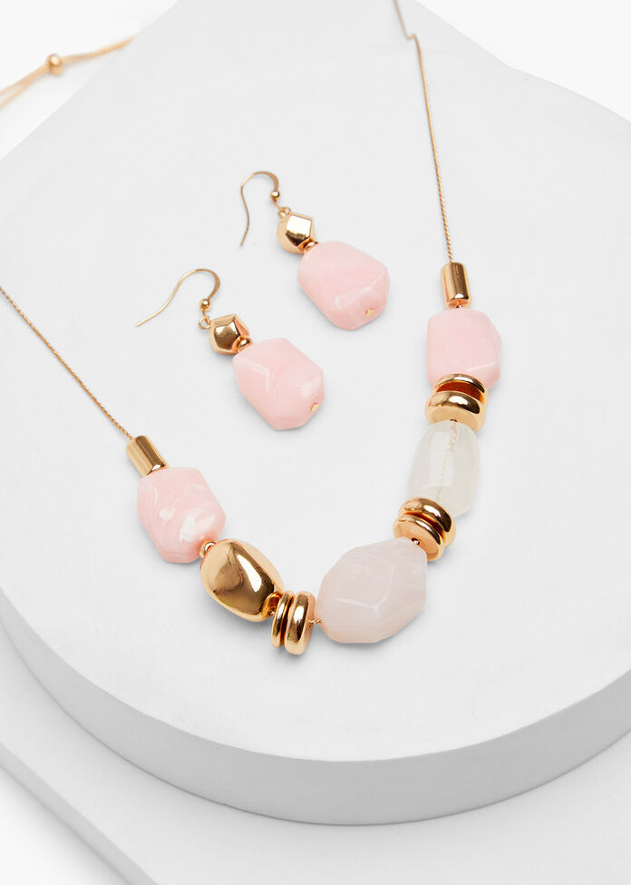 Adjustable Resin Bead Necklace, MULTI, hi-res