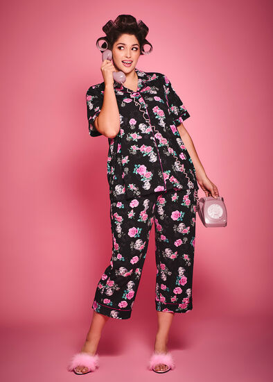 Plus Size Marilyn Rose Pyjama Pant