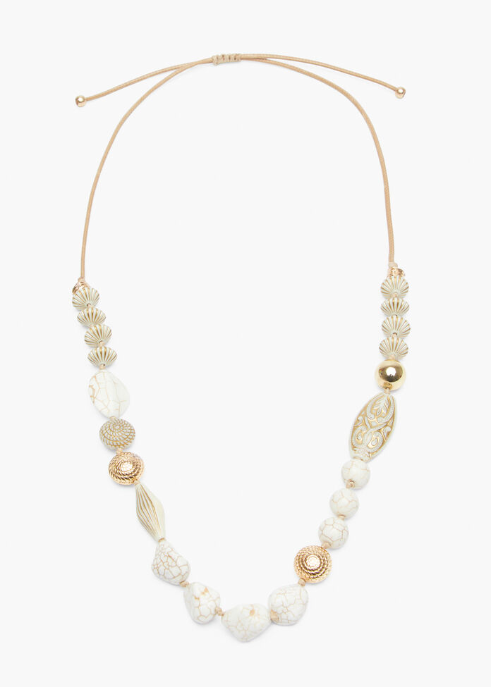 Natural Bead Necklace, , hi-res