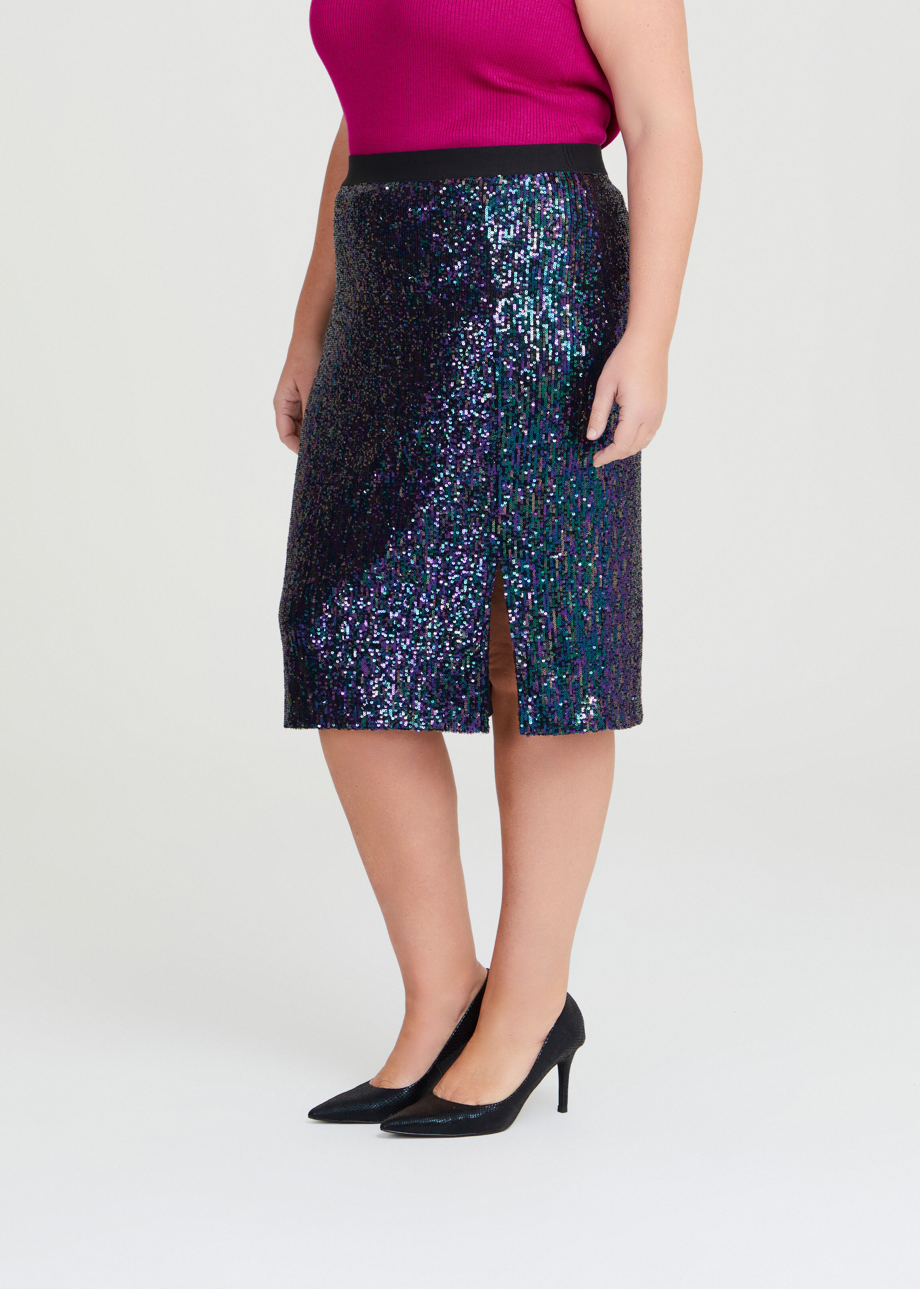 Plus size sequin hot sale skirt express