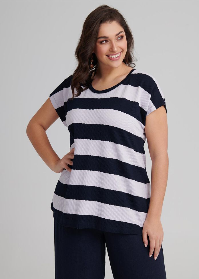Stripe Cloud Top, , hi-res