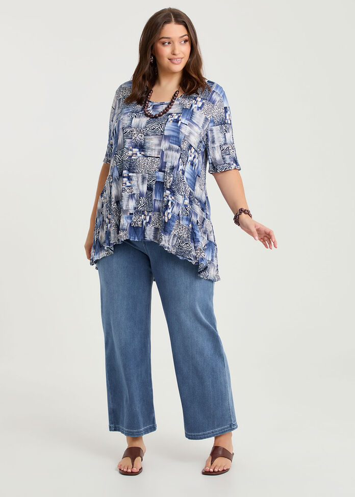 Peplum Crush Luna Top, , hi-res
