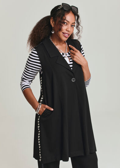 Plus Size Ponte Stitch Samara Vest