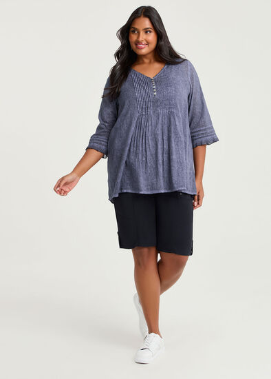 Plus Size Zip Pocket Cargo Short