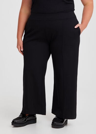 Plus Size Petite Ponte Harper Wide Leg Pant