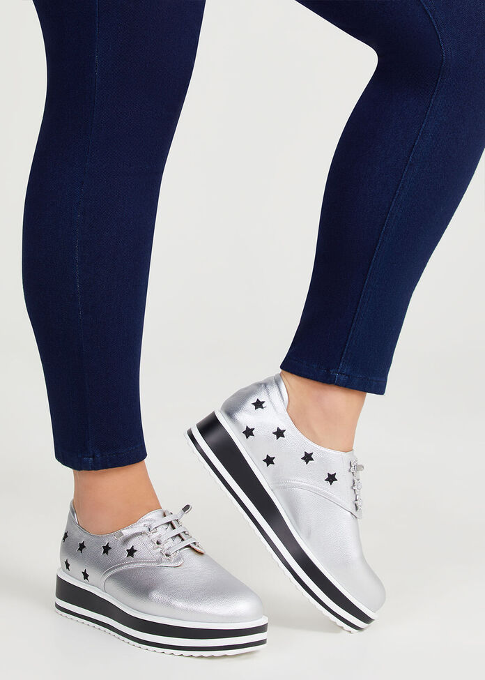 Metallic Star Brogue, , hi-res