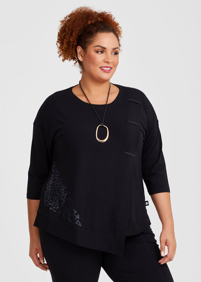 Natural Leni Print Top, , hi-res