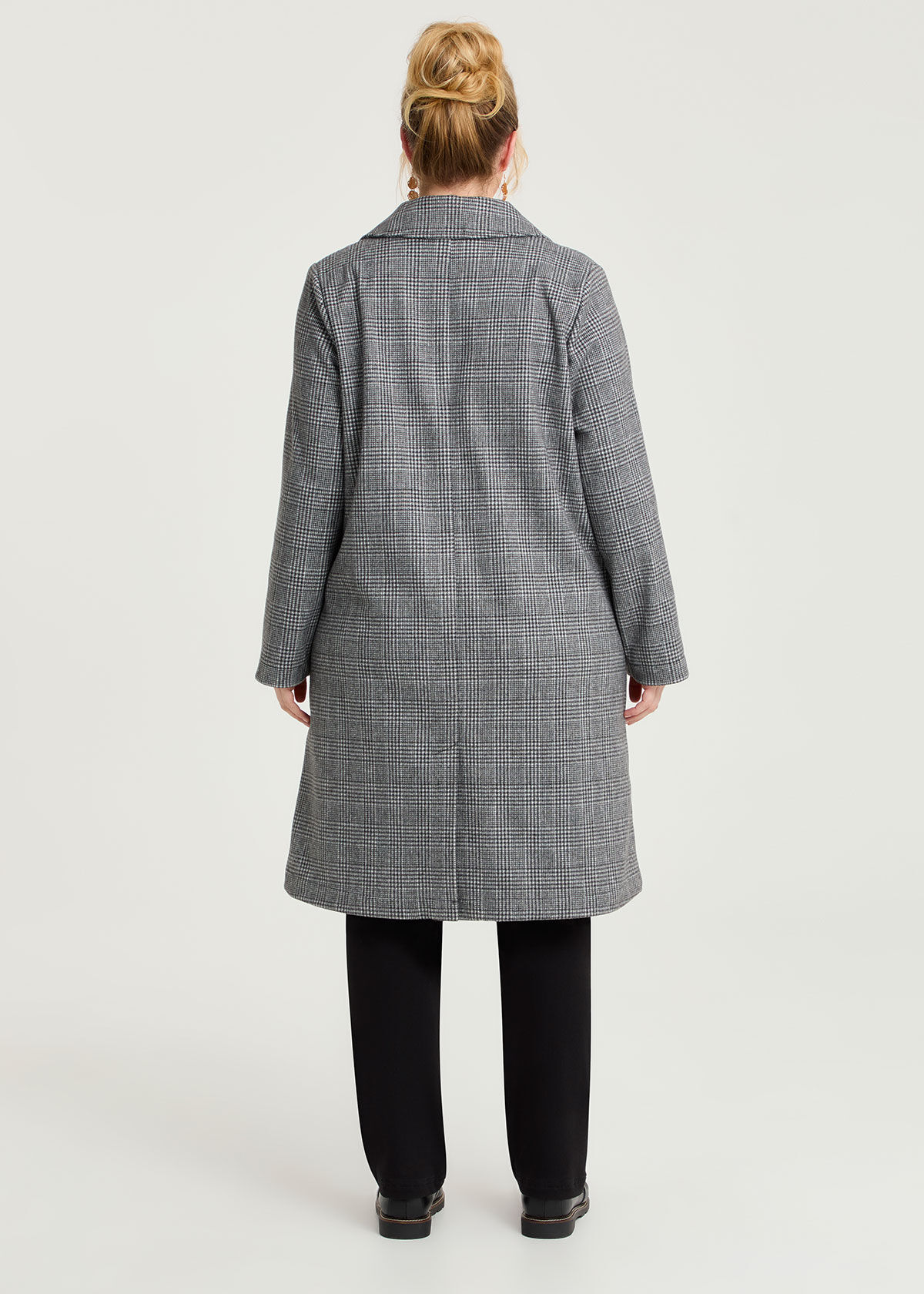 Shop Plus Size Check Longline Jacket, Multi | Taking Shape AU