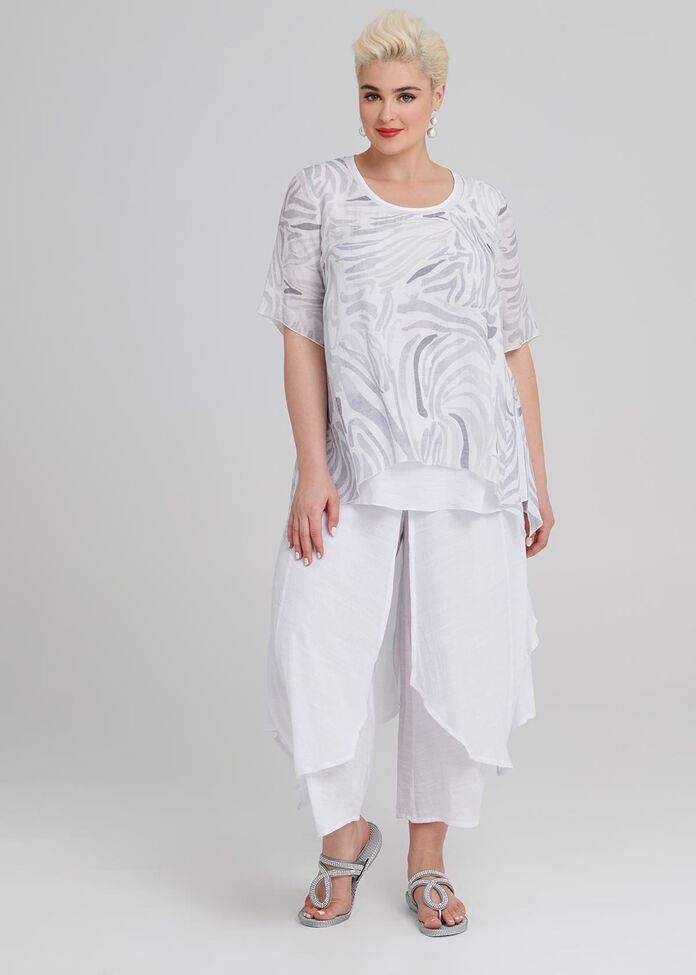 Petite Soft Zebra Tunic, , hi-res