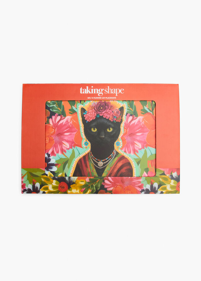 Flower Cat Set/4 Placemats, , hi-res