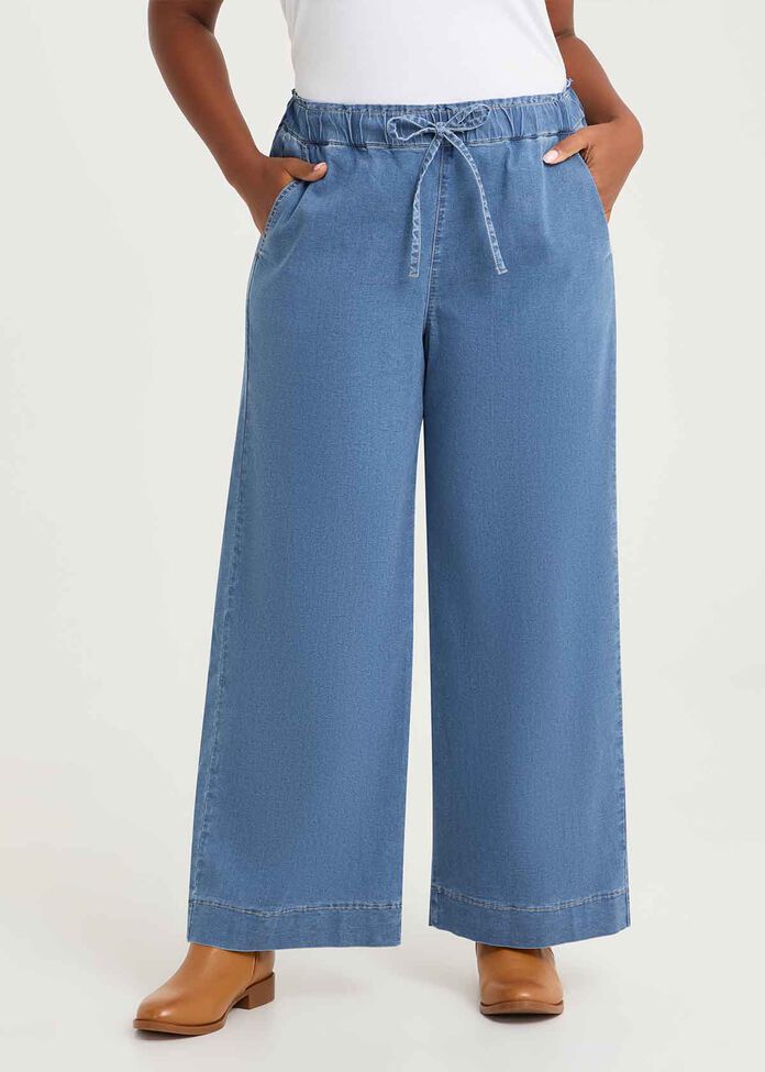 Super Stretch Wide Leg Jean, , hi-res