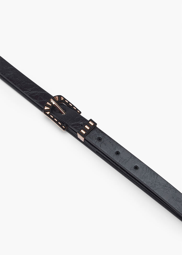 Thin Black/gold Belt, , hi-res
