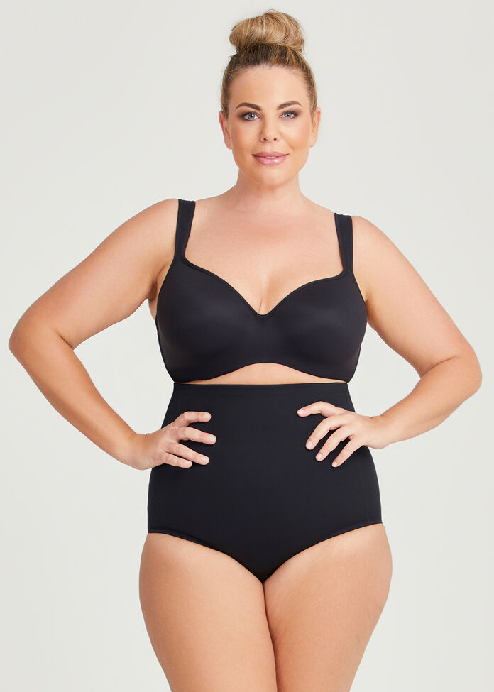 High Waisted Control Brief, , hi-res