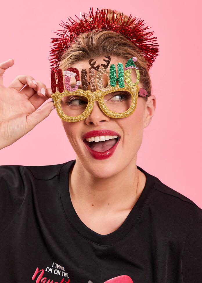 Christmas Hohoho Glasses, , hi-res