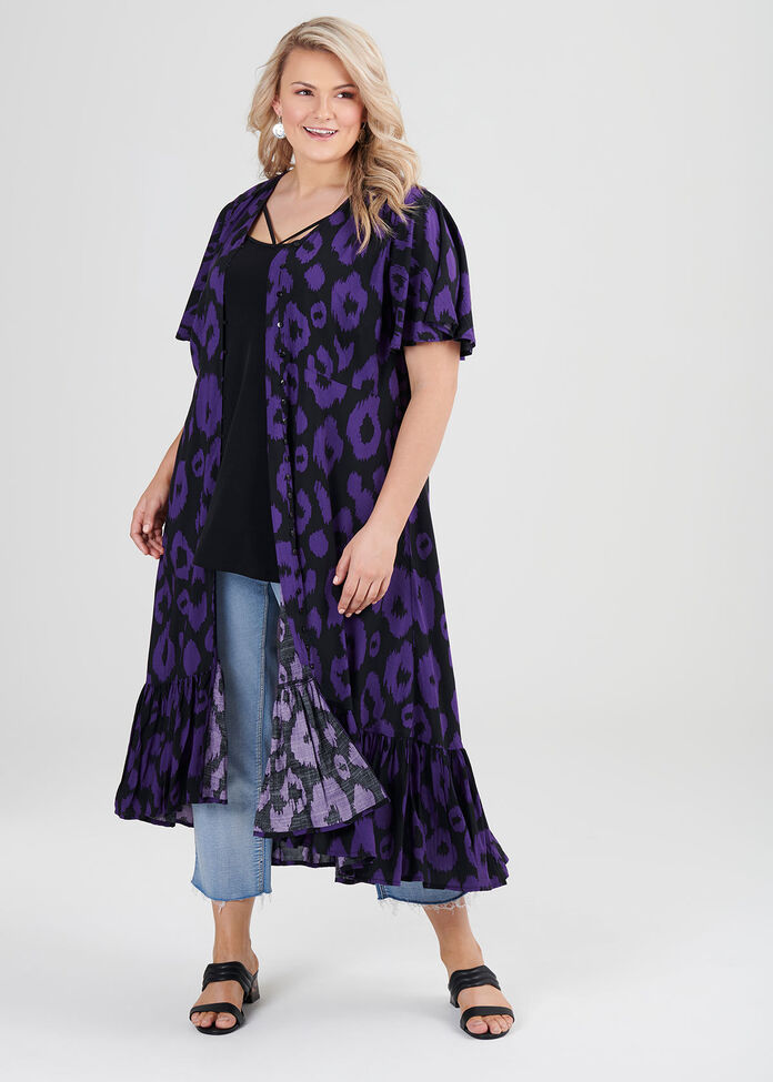 Natural Ikat Print Dress, , hi-res