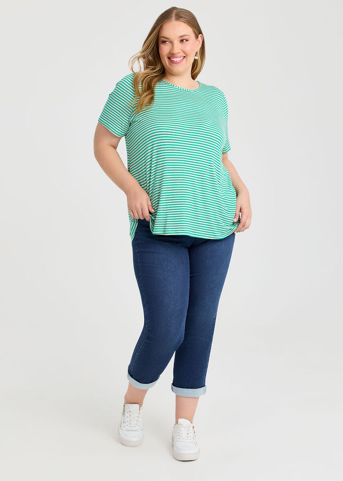 Natural Stripe T-shirt, , hi-res