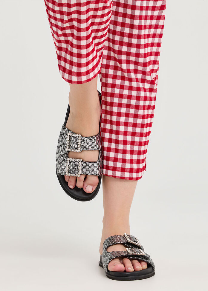 Raffia Slide Sandal, , hi-res