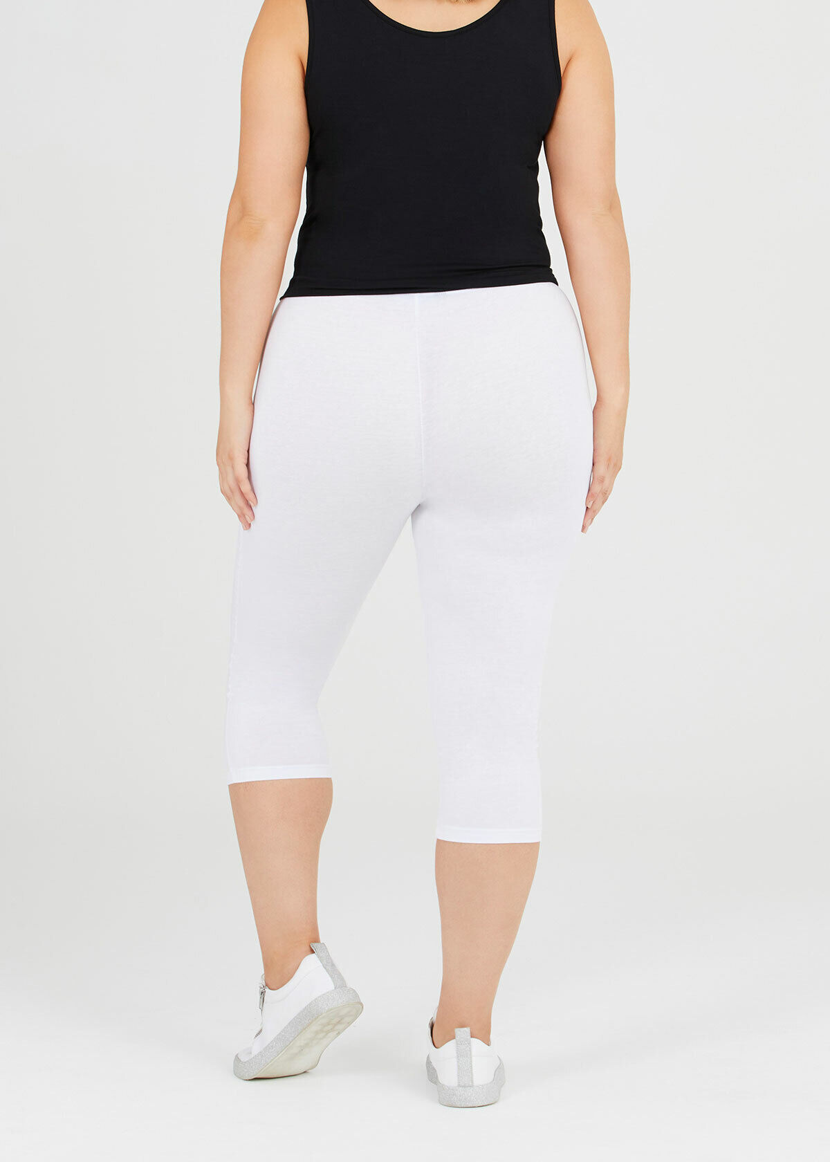 White crop leggings plus size online
