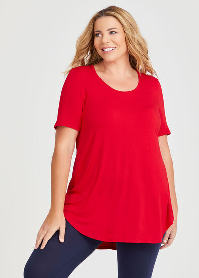 Plus Size Bamboo Base Short Sleeve Top