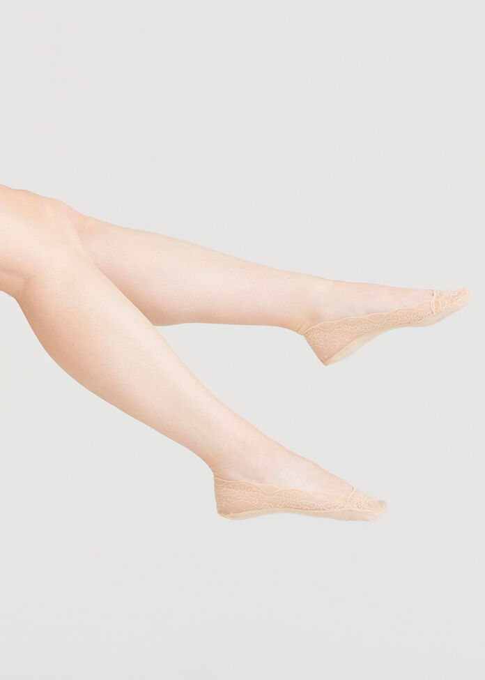 3 Pack Nude Lace Socks, , hi-res