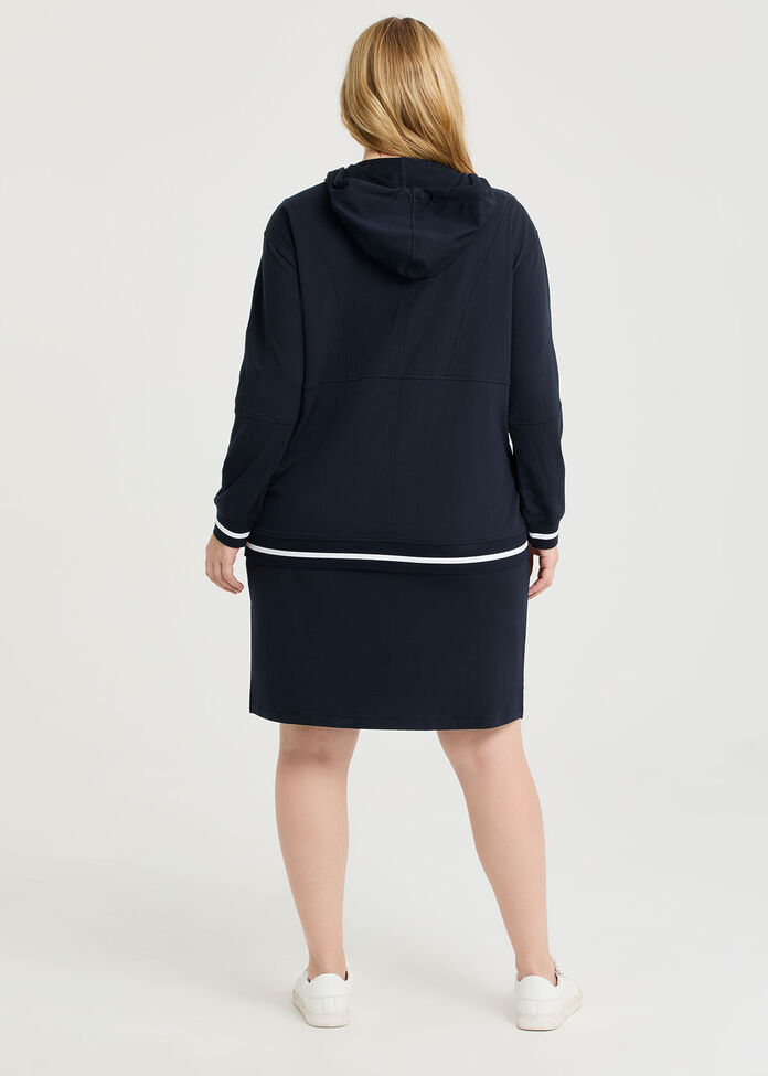 Tipping Trim Zip Thru Hoodie, , hi-res