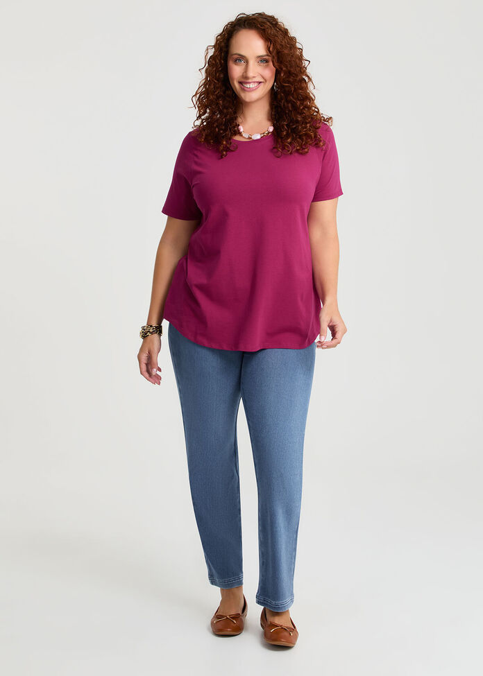 Good Earth Australian Cotton Crew Neck T-shirt, , hi-res