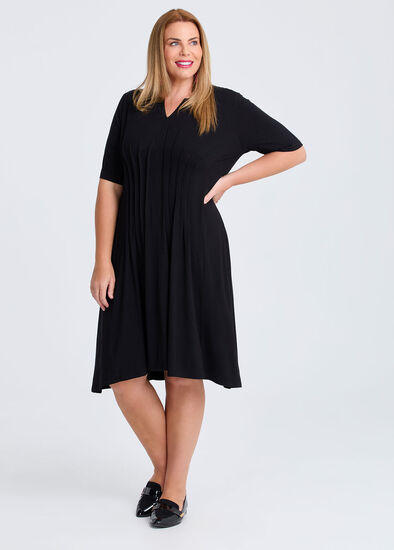 Plus Size Tuck Waist Natural Dress