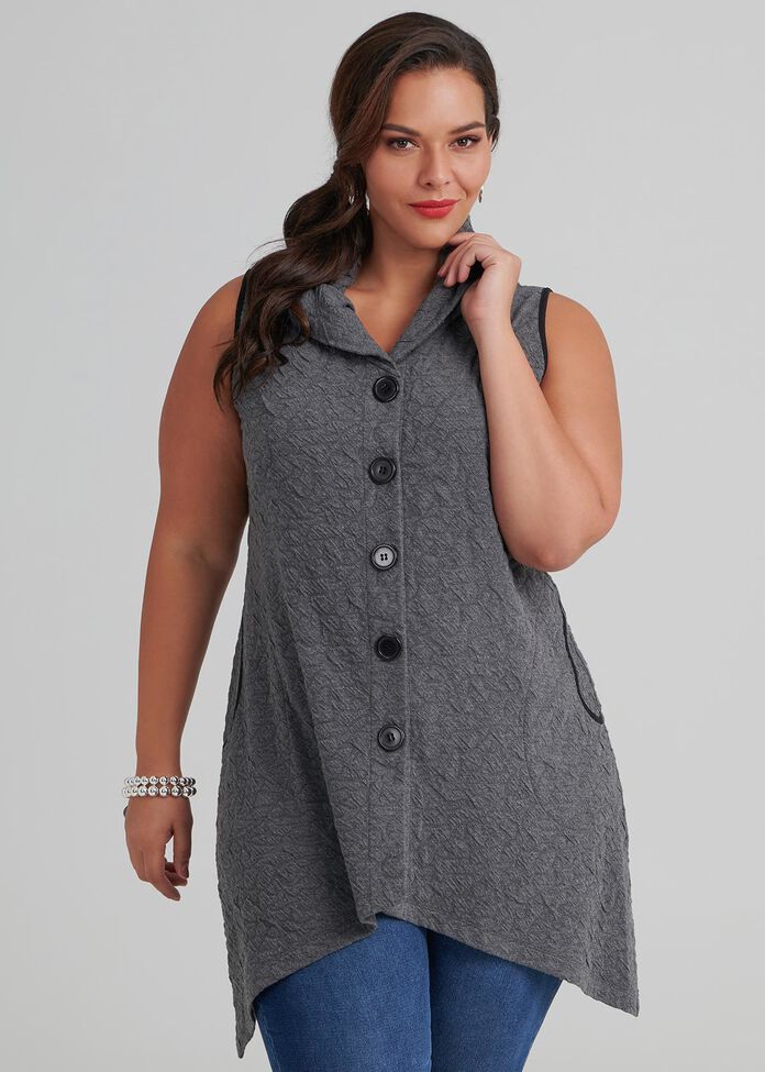 Shop Time Out Vest in Grey, Sizes 12-30 | Taking Shape AU