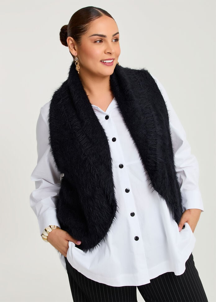 Light Fuzzy Cascading Vest, , hi-res