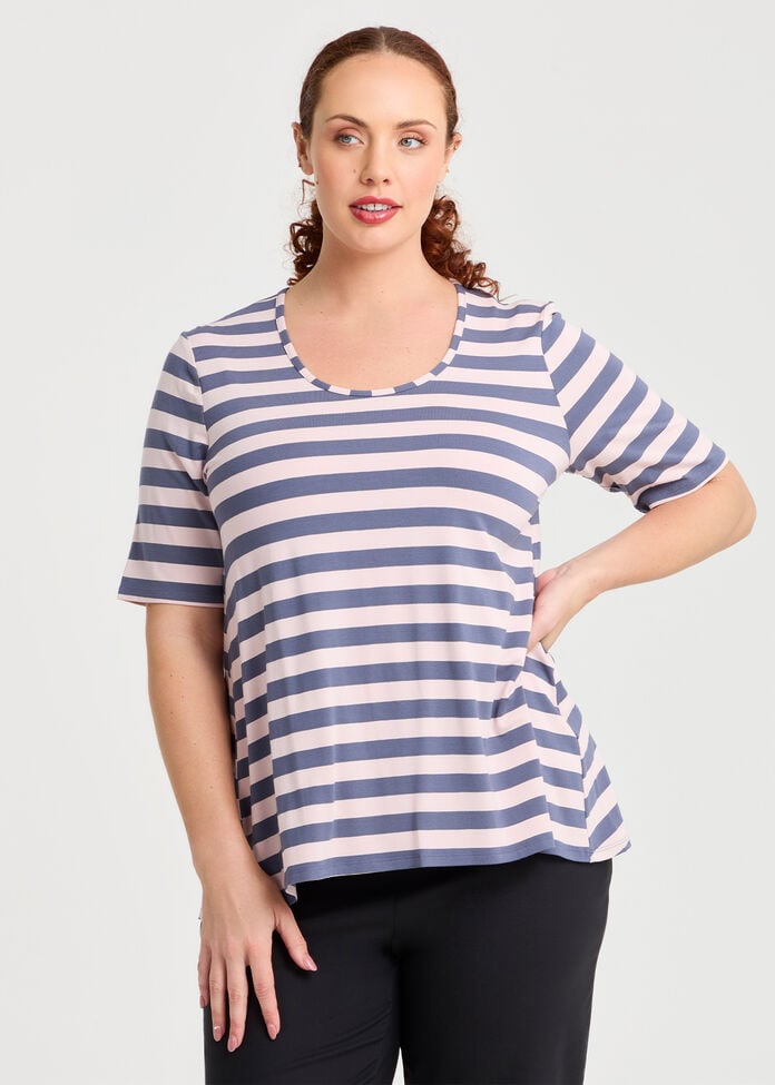 Natural Stripe Essential T-Shirt, , hi-res