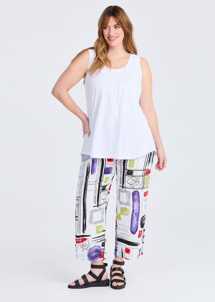 Check Linen Bamboo Pant, , hi-res