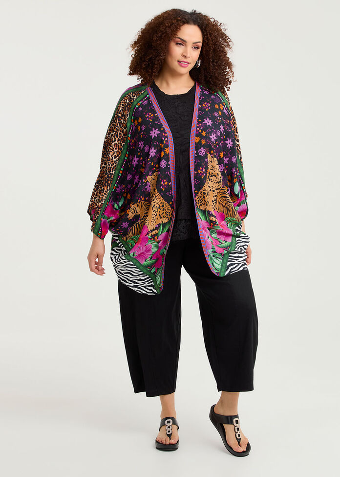 Animal Spliced Curved Cape, , hi-res